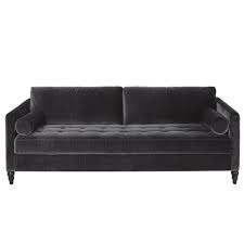 Ce petit canapé correspond tout à fait au style moderne avec son revêtement en velours gris de haute qualité. Canape Lit 3 4 Places En Velours Gris Anthracite Matelas 10 Cm Malik Maisons Du Monde