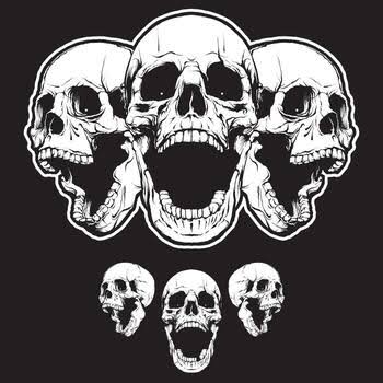 Screaming Skull Vector Art, Icons, and Graphics for Free Download