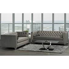 Maybe you would like to learn more about one of these? Hank Modern Grey Velvet Tufted Nailhead Sofa And Loveseat Natural On Sale Overstock 20847530