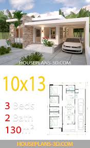 house design 10x13 with 3 bedrooms full plans house plans 3d haus architektur architektur haus haus design
