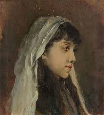 Young Girl Portrait (Artist's Daughter Leyla), 1891
