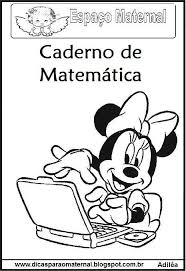 Capa De Caderno De Matemática Para Colorir Capa Para Caderno De Matematica Minnie Imprimir Colorir Jpg 465 677 Capa De Caderno Capa De Matematica Cadernos De Matematica