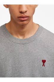 AMI PARIS Heavy Cotton ADC T-shirt Grey