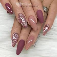 Other photos in matte black and maroon acrylic nails designs. Burgundy Nude And Purple Image 7075037 On Favim Com