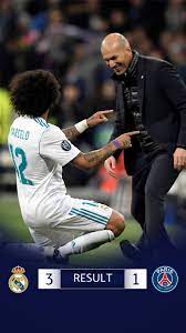 Real madrid steht im viertelfinale der champions league! Result Real Madrid C F 3 1 Psg Uefa Champions League Facebook