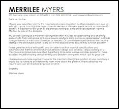 Mechanical Engineer Sample Cover Letter Cover Letter Templates Examples