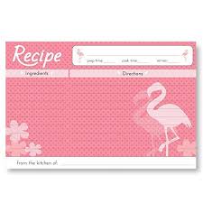 Home Advantage 50 Double Sided 4x6 Flamingo Recipe Card S Recipe Cards Flamingo Recipe Recipe Cards Template