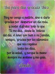 Dia Para Dar Gracias Dar Gracias Gracias Dios Oraciones