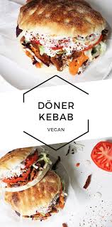 Vegan Doner Kebab With Two Sauces Veganer Doner Doner Rezept Rezepte