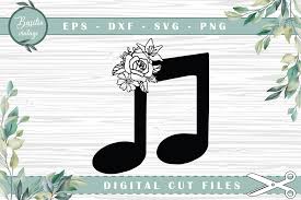 Download Music Note Floral Cutting Files Graphic By Basilio Vintage Creative Fabrica SVG Cut Files