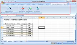 Jedes tabellenblat hat in excel spalten und zeilen. Wie Man Excel Als Pdf Speichert Universal Document Converter