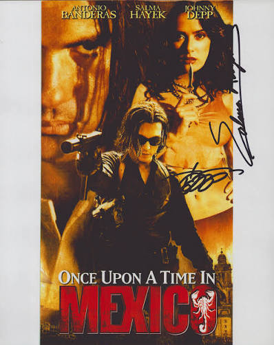 Once Upon A Time In Mexico Movie Cast - Autographed Signed Photograph  co-signed by: Johnny Depp, Salma Hayek | HistoryForSale Item 270660