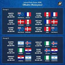 Jadual piala malaysia 2021 keputusan carta kedudukan. Jadual Penuh Waktu Malaysia Piala Dunia Rusia 2018