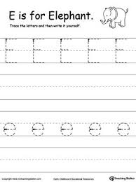 Tracing And Writing The Letter E Writing Practice Worksheets Writing Practice Handwriting Worksheets