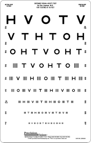 9 hotv visual acuity chart 10ft pediatric eye chart