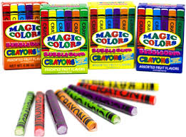 Magic Colors Bubble Gum Crayons Packs 24ct Bubble Gum Crayon Gum