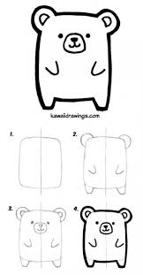 The easy drawing app is a free drawing book for kids, that provides animation steps to show you detailed steps of thousands of cute cartoons drawings like unicorn or love pictures , which help you learn to draw easily like you are watching a real artist drawing easy drawings, who is step by step drawing stuffs in an art class, just like watching drawing videos, enabling the most immersive. Drawing Easy Cute Art Lessons 64 New Ideas Drawing Kawaii Cute Bear Drawings Easy Animal Drawings