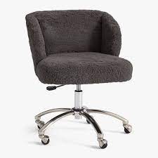 Shipping & returns unlimited flat rate delivery with white glove service. Sherpa Charcoal Wingback Swivel Desk Chair Pottery Barn Teen