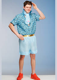 Adult Mens Barbie Safari Blue Ken Costume