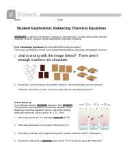 Student exploration balancing chemical equations gizmo explore learning gizmo answer key balancing chemical equations activity b is the students first. Gustavo Arenas Balancing Chemical Equations Name Date Student Exploration Balancing Chemical Equations Vocabulary Coefficient Combustion Compound Course Hero