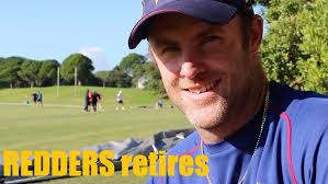 Aaron Redmond hangs up the bat