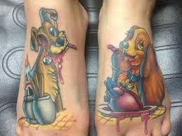 Lady and the tramp is a 1955 american animated musical romance film produced by walt disney and released by buena vista film distribution. New Skool Tattoos On Twitter Zombie Lady And The Tramp By Kory Newskooltattoos Brownstown Mi Http T Co 0a6skfmngr