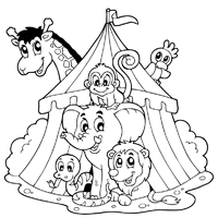 Learn about famous firsts in october with these free october printables. Circus Animals Coloring Pages Surfnetkids