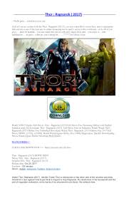 But should work on others as such. Thor Ragnarok 2017 Free Movie Film Download Pdf Docdroid