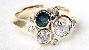 Simple Unique Engagement Rings Nested Yellow Family Heirloom Engagement Ring Gold Anniversary Rings Beautiful Jewelry