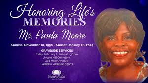Celebration of Life for Ms. Paula Moore
