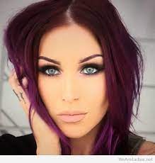 Hair Color With Blue Eyes Google Search Plum Hair Purple Hair Hair Color Purple