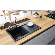 single bowl kitchen sink delux 1 hole