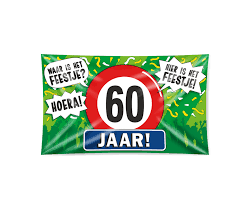 Gevelvlag 60 Jaar Xxl Grote Feest Vlag 60e Verjaardag De Goede Keus