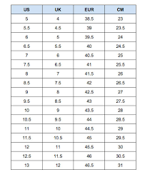 12 Sizing Measurement Chart Provided For Guidline Nine