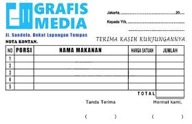 20 Contoh Dan Ukuran Nota Bukti Pembayaran Grafis Media