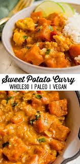 Sweet Potato Cauliflower Curry Paleo Whole30 Vegan Unbound Wellness Recipe Curry Recipes Whole Food Recipes Indian Food Recipes