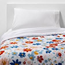 Multi Floral To White Reversible Re Microfiber Floral Print F Q Comforter Room Essentials In 2020 Comforters Room Essentials Room