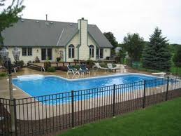 L Shaped Swimming Pool Wisconsin L Shapes Pool Designs Pictures Of L Shaped Backyard Pool Landscaping Pools Backyard Inground Swimming Pools
