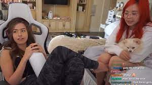 Pokimane Try's To Hide Her Feet Between Lily's Legs - YouTube
