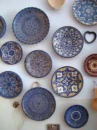 Flowers decoupage plate (10 styles). Colorful Plates Middle Eastern Design Morrocan Decor Plates On Wall Moroccan Decor