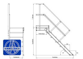 12) mit den schrauben m8x30, unterlegscheiben ø 22 mm (nr. Treppe Stationar Mit Podest Und Einer Stufenbreite Vom 600 Mm Ihimmelsbach Leitern Und Gerustefabrik Gmbh