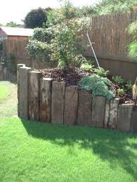 Upright Railway Sleeper Garden Bed Sleepers In Garden Sloped Garden Garden