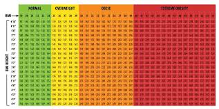 Precise Chart To See If Your Overweight 2019