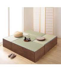 ニトリ 並べるだけでくつろぎスペースと大収納 い草畳収納ユニット正方形ロータイプセット180 180 イグサタタミシュウノウユニットl dbr 通販 インテリア 家具 畳収納 ニトリ 畳