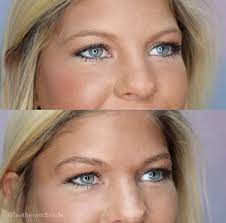 before after picture of microbladed eyebrows full post on the microblading procedure microblading eyebrows blonde eyebrows microblading eyebrows blonde