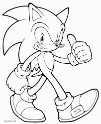 Sonic is a famous hedgehog invented by sega initially as the protagonist of the sonic the hedgehog series of games. Printable Sonic Coloring Pages For Kids