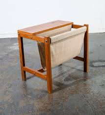 The drop mechanism for the two rectangular leaves is spring operated. Mid Century Danish Modern Magazine Rack Side Table Teak Domi Horsens Denmark Mcm Small Wood Sweden Norway Scandanavian Canvas Brown White Mid Century Sacramento
