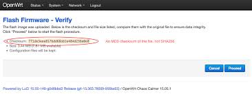 Check spelling or type a new query. Solution To Mismatched Checksums When Upgrading From Openwrt V15 05 Installing And Using Openwrt Openwrt Forum
