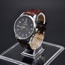 Mercedes Benz Mens Watch Stainless Steel Brown Leather Strap Black Face Uk Ebay Mens Watches Stainless Steel Watches For Men Mens Chronograph