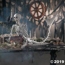 The Original Mermaid Life Size Skeleton Halloween Decor Oriental Trading Halloween Skeletons Halloween Skeleton Decorations Halloween Scene